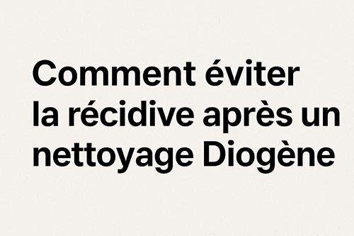 Comment éviter la récidive après un nettoyage Diogène
