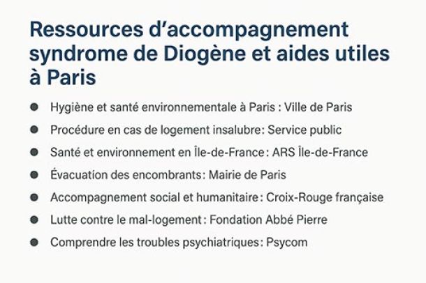 Ressources d'accompagnement Diogène et aides utiles à Paris