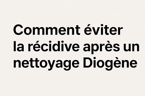 Comment éviter la récidive après un nettoyage Diogène